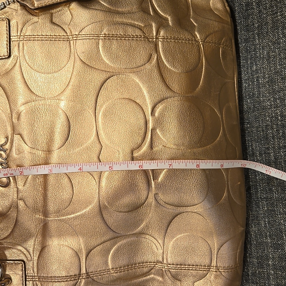 Coach Gold Metallic EmbossedTote East West - Picture 12 of 12